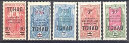 Tchad:Yvert N° 47/51* - Unused Stamps