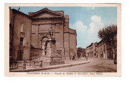 13 Eyguieres Façade De L' Eglise Et Monument Aux Morts De La Grande Guerre Place Thiers - Eyguieres