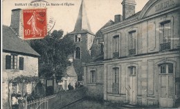 CPA 49 RABLAY SUR LAYON La Mairie Et L'Eglise, Animée - Thouarce