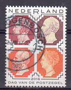 Nederland 2016 Nvph 3472, Mi Nr 3531  Dag Van De Postzegel Met Koningen Willen I,II En III En Koningin Wilhelmina - Used Stamps