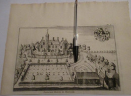 Kasteel  Noortvelde = Koude Keuken Te Sint-Andries Bij Brugge - Oude Kaart Uit 1735 - Cartes Topographiques