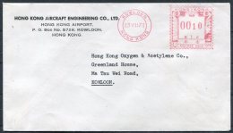 1973 Hong Kong Aircraft Engineering Company, Kowloon Franking Machine / Meter Mark Cover - Brieven En Documenten