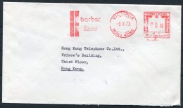 1973 Hong Kong Barber Lines Shipping , Victoria, Franking Machine / Meter Mark Cover - HK Telephone Company - Cartas & Documentos