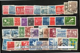 SWEDEN SELECTION CONTENTS# 41 PCS IN MIXED CONDITION#. WFIX-300-1 (20) - Colecciones