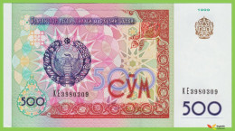 Voyo UZBEKISTAN 500 So'm 1999 P81 B211a Prefix KE UNC Tamerlane - Uzbekistan