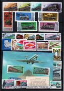 USSR-RUSSIA: #TRAINS#TRANSPORT#  SELECTION CONTENTS# 25 PCS IN MIXED CONDITION#. WFIX-300-1 (23) - Collections