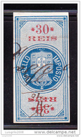 1868 - IMPOSTO DO SELLO - 30 REIS - MARGEM MÉDIA - Usado