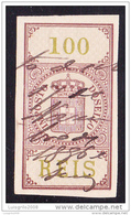 1873 - MPOSTO DO SELO - 100 REIS - MARGEM LARGA - Gebruikt