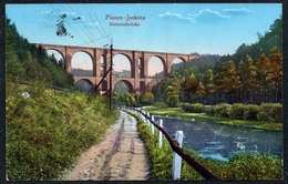A5358 - Alte Ansichtskarte - Viadukt Brücke - Elstertalbrücke - Plauen Jocketa - Feldpost 1916 - 1.WK WW - Plauen