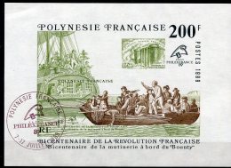 3647  -  POLYNESIE   BF 15 **   Bicentenaire De La Révolution Française  (Obl. P.J.) 1989       SUPERBE - Blocs-feuillets