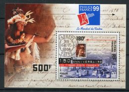 3649  -  POLYNESIE   BF 24**   150 ème Anniversaire Du Timbre-poste Français    1999       SUPERBE - Blocks & Sheetlets