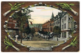 RB 1168 -  Early Postcard - Station Road Colwyn Bay - Denbighshire Caernarvon Wales - Denbighshire