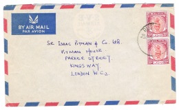 RB 1168 -  1950's Airmail Cover Perak Malaysia Malaya 70c Rate To Pitman College London - Perak