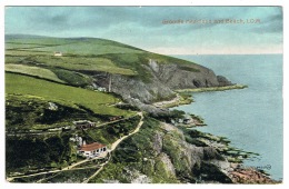 RB 1168 -  1921 Postcard - Groudle Headland & Beach Isle Of Man - Douglas Krag Postmark - Isola Di Man (dell'uomo)