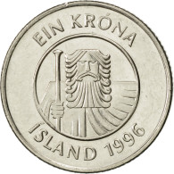 Monnaie, Iceland, Krona, 1996, SUP, Nickel Plated Steel, KM:27A - Iceland