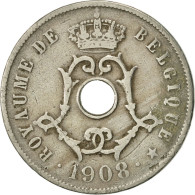 Monnaie, Belgique, 25 Centimes, 1908, TB, Copper-nickel, KM:62 - 25 Cent