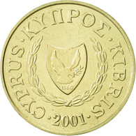 Monnaie, Chypre, 5 Cents, 2001, SUP+, Nickel-brass, KM:55.3 - Cyprus