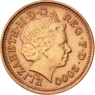 Monnaie, Grande-Bretagne, Elizabeth II, Penny, 2000, TTB+, Copper Plated Steel - 1 Penny & 1 New Penny