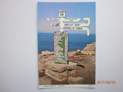 Postcard Mileage Signpost Lands End Cornwall My Ref B21738 - Land's End
