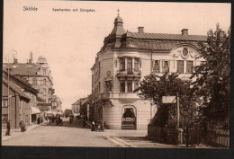 DD1834 SWEDEN SKOFDE SPARBANKEN OCH STORGATAN POSTCARD - Sweden