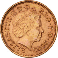 Monnaie, Grande-Bretagne, Elizabeth II, Penny, 2003, TTB+, Copper Plated Steel - 1 Penny & 1 New Penny