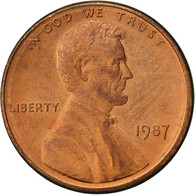Monnaie, États-Unis, Lincoln Cent, Cent, 1987, U.S. Mint, Philadelphie, TTB - 1959-…: Lincoln, Memorial Reverse