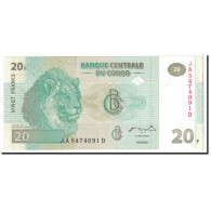 Billet, Congo Democratic Republic, 20 Francs, 2003, 2003-06-30, KM:94a, NEUF - Democratische Republiek Congo & Zaire