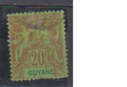 GUYANE      N°   36        OBLITERE         ( O 1702 ) - Usati