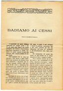 MEDICINA IGIENE  BADIAMO AI CESSI Estratto Dal Mensile L'IGIENE MODERNA  N.8 AGOSTO 1915 - Histoire, Philosophie Et Géographie