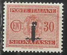 ITALIA REGNO REPUBBLICA SOCIALE RSI 1944 SEGNATASSE POSTAGE DUE PICCOLO FASCIO FASCIETTO CENT. 30 TASSE  MLH - Postage Due