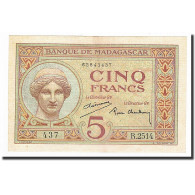 Billet, Madagascar, 5 Francs, Undated (1937), KM:35, SUP+ - Madagaskar