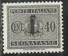 ITALIA REGNO REPUBBLICA SOCIALE RSI 1944 SEGNATASSE POSTAGE DUE PICCOLO FASCIO FASCIETTO CENT. 40 TASSE  MLH - Taxe