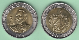 2016-MN-3 CUBA 2016 NEW ISSUE BI-METALIC 5$ CUP ANTONIO MACEO BIMETALICA - Cuba