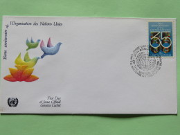 United Nations (New York) 1980 FDC Cover - 35 Anniversary Of UN - Birds - Flower - Covers & Documents