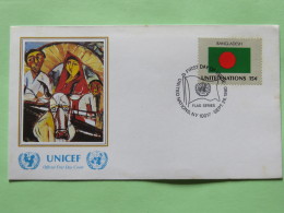 United Nations (New York) 1980 FDC Cover - Flags - Bangladesh - Cartas & Documentos