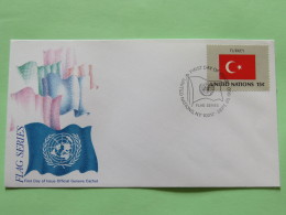 United Nations (New York) 1980 FDC Cover - Flags - Turkey - Cartas & Documentos