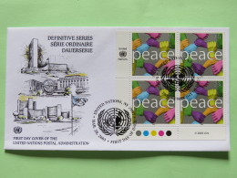 United Nations (New York) 2003 FDC Cover - Definitive Series - Peace - Hands - Cartas & Documentos