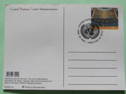 United Nations (New York) 2003 FDC Unused Stationery Postcard - Security Council Meeting - Brieven En Documenten