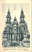 1944 , GALICIA , CORUÑA , SANTIAGO DE COMPOSTELA - FACHADA DEL OBRADOIRO , CIRCULADA - Santiago De Compostela