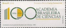 BRAZIL - CENTENARY OF THE BRAZILIAN ACADEMY OF SCIENCES (ABC) 2016 - MNH - Nuovi