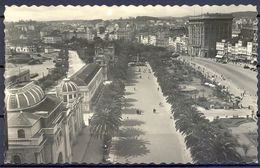 1958 , GALICIA , CORUÑA  - PASEO CENTRAL DEL PARQUE MÉNDEZ NÚÑEZ , CIRCULADA - La Coruña