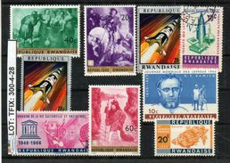 RWANDA SELECTION CONTENTS# 9 PCS IN MIXED CONDITION#. (TFIX-300-4 (28) - Colecciones