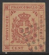 R259.-. MODENA .- .PROVISIONAL GOVERNMENT. SC#: 13 - USED. SCV: US$950.00++. Forgery, Reprint ??? - Modène