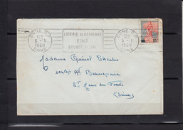R.B.V. " LOTERIE ALGERIENNE..."  Enveloppe + Lettre   De BONE R.P.   Le 5 1 1960  Pour  ST MAUR Des FOSSES Seine - Covers & Documents