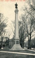 UNITED STATES  - Solldiers Monument ST PAUL Minn - With Tram Etc - St Paul