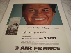 ANCIENNE PUBLICITE  EGYPTE AIR FRANCE - Advertenties