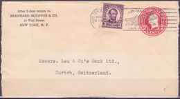 1925 - POSTAL STATIONARY WITH SPECIAL AIR MAIL CANCELLATION Sent From New York To Switzerland In 1925 - 1921-40