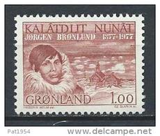 Groënland 1977 N°92 Neuf Jorgen Bronlund - Neufs