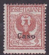 Italy-Colonies And Territories-Aegean-Caso S1  1912  2c Orange Brown MNH - Egée (Caso)