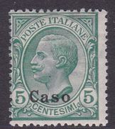 Italy-Colonies And Territories-Aegean-Caso S2 1912 5c Green MNH - Egeo (Caso)